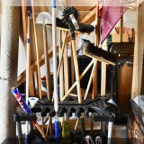 L05. Lawn tool organizer and tools. 
